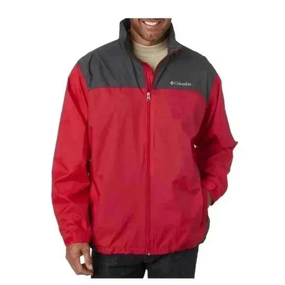 Columbia Glennaker Lake Hooded Windbreaker, Mountain Red/Graphite, Men's XL - Picture 1 of 10